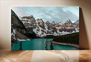 Πίνακας, Snow-Capped Mountains and Alpine Lake Χιονισμένα βουνά και αλπική λίμνη