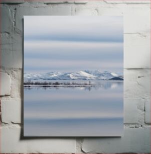 Πίνακας, Snow-Capped Mountains and Frozen Lake Χιονισμένα βουνά και παγωμένη λίμνη