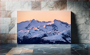 Πίνακας, Snow-Capped Mountains at Sunrise Χιονισμένα βουνά στο Sunrise