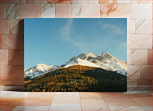 Πίνακας, Snow-Capped Mountains at Sunset Χιονισμένα βουνά στο ηλιοβασίλεμα