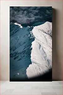 Πίνακας, Snow-Capped Mountains under Clouds Χιονισμένα βουνά κάτω από σύννεφα