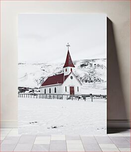 Πίνακας, Snow-Covered Church in Winter Landscape Χιονισμένη εκκλησία σε χειμερινό τοπίο