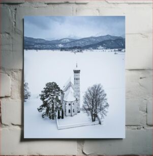 Πίνακας, Snow-Covered Church in Winter Landscape Χιονισμένη εκκλησία σε χειμερινό τοπίο
