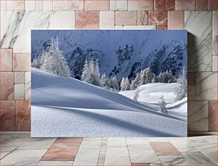 Πίνακας, Snow-Covered Forest and Mountains Χιονισμένο δάσος και βουνά