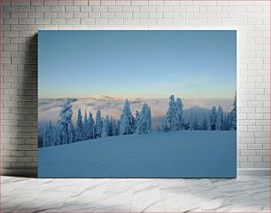 Πίνακας, Snow-covered Forest in the Mountains Χιονισμένο δάσος στα βουνά