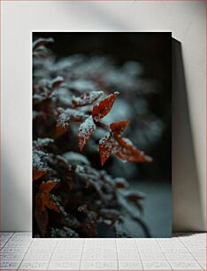 Πίνακας, Snow-Covered Leaves Χιονισμένα Φύλλα