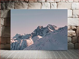 Πίνακας, Snow-Covered Mountain Range at Dawn Χιονισμένη οροσειρά την αυγή
