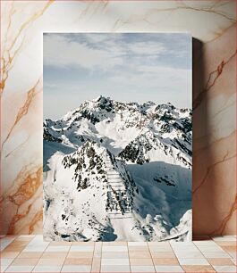 Πίνακας, Snow-Covered Mountain Range Χιονισμένη Οροσειρά