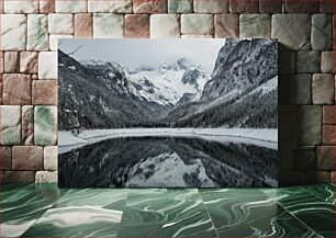 Πίνακας, Snow Covered Mountain Reflection Χιονισμένο βουνό Αντανάκλαση
