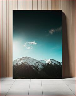 Πίνακας, Snow-covered Mountain under Clear Sky Χιονισμένο βουνό κάτω από καθαρό ουρανό