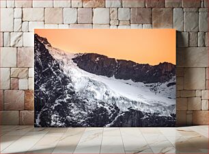 Πίνακας, Snow-Covered Mountains at Sunset Χιονισμένα βουνά στο ηλιοβασίλεμα
