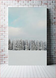 Πίνακας, Snow-Covered Trees in Winter Landscape Χιονισμένα δέντρα σε χειμερινό τοπίο