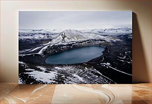 Πίνακας, Snow Covered Volcano Crater Χιονισμένος κρατήρας ηφαιστείου