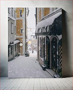 Πίνακας, Snowy Alley in Winter Χιονισμένο Σοκάκι τον Χειμώνα