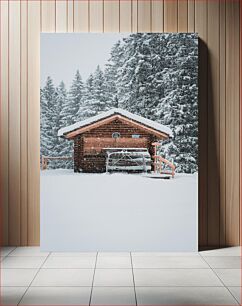 Πίνακας, Snowy Cabin in the Woods Snowy Cabin in the Woods
