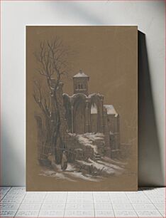 Πίνακας, Snowy church ruins, Henriette Jetti Wittmann