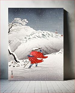 Πίνακας, Snowy Evening on a Mountain Path by Hiroaki Takahashi (1871–1945)