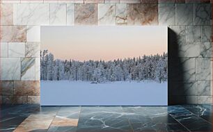 Πίνακας, Snowy Forest at Dusk Χιονισμένο δάσος στο σούρουπο