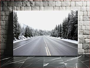 Πίνακας, Snowy Forest Road Χιονισμένος δασικός δρόμος