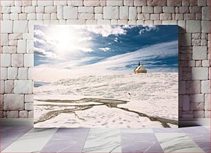 Πίνακας, Snowy Landscape with Chapel Χιονισμένο τοπίο με παρεκκλήσι