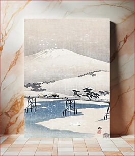 Πίνακας, Snowy landscape with Mount Fuji (1900–1910) by Ohara Koson