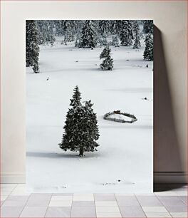 Πίνακας, Snowy Landscape with Trees Χιονισμένο τοπίο με δέντρα