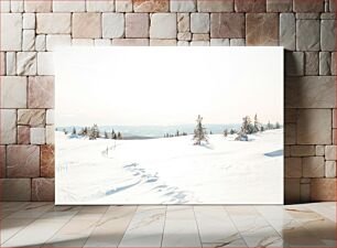 Πίνακας, Snowy Landscape with Trees Χιονισμένο τοπίο με δέντρα