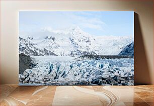 Πίνακας, Snowy Mountain and Glacier Χιονισμένο βουνό και παγετώνας