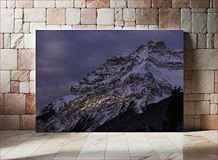 Πίνακας, Snowy Mountain at Twilight Χιονισμένο Βουνό στο Λυκόφως