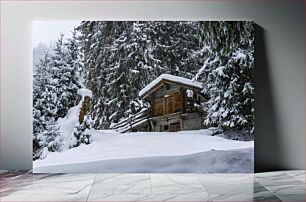 Πίνακας, Snowy Mountain Cabin Snowy Mountain Cabin
