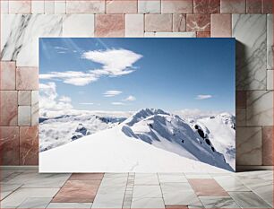 Πίνακας, Snowy Mountain Landscape Χιονισμένο ορεινό τοπίο