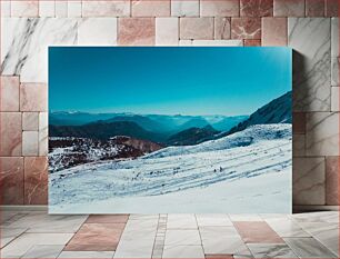 Πίνακας, Snowy Mountain Landscape Χιονισμένο Ορεινό Τοπίο