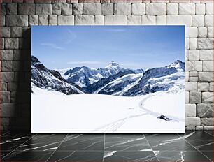 Πίνακας, Snowy Mountain Landscape Χιονισμένο Ορεινό Τοπίο