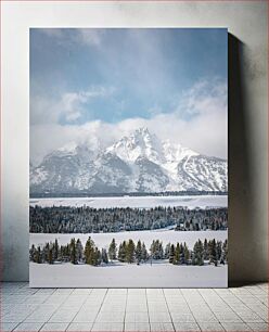 Πίνακας, Snowy Mountain Landscape Χιονισμένο Ορεινό Τοπίο