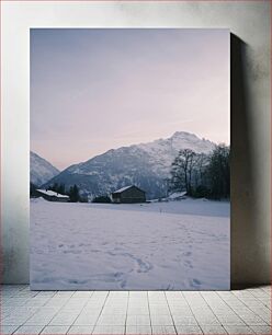 Πίνακας, Snowy Mountain Landscape Χιονισμένο Ορεινό Τοπίο