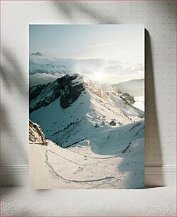 Πίνακας, Snowy Mountain Landscape Χιονισμένο Ορεινό Τοπίο