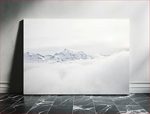 Πίνακας, Snowy Mountain Peaks Above Clouds Χιονισμένες βουνοκορφές πάνω από σύννεφα