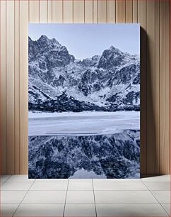 Πίνακας, Snowy Mountain Reflection Χιονισμένο Βουνό Αντανάκλαση