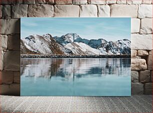 Πίνακας, Snowy Mountain Reflection Χιονισμένο Βουνό Αντανάκλαση