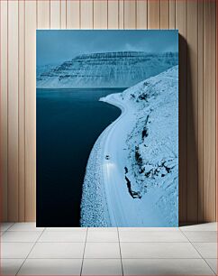 Πίνακας, Snowy Mountain Road by the Sea Snowy Mountain Road by the Sea