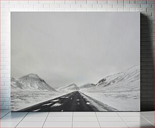 Πίνακας, Snowy Mountain Road Χιονισμένος ορεινός δρόμος