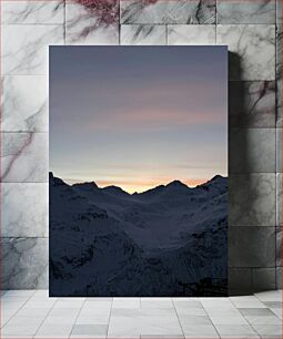 Πίνακας, Snowy Mountain Sunset Snowy Mountain Sunset