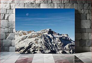 Πίνακας, Snowy Mountain Under Moonlight Χιονισμένο βουνό κάτω από το φως του φεγγαριού