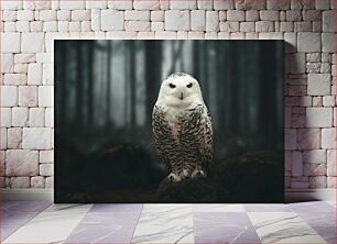 Πίνακας, Snowy Owl in the Forest Χιονισμένη κουκουβάγια στο δάσος