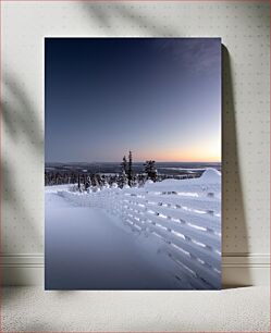 Πίνακας, Snowy Sunrise Landscape Χιονισμένο τοπίο ανατολής