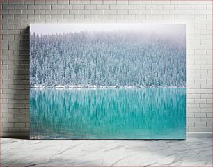 Πίνακας, Snowy Trees Reflected in Lake Χιονισμένα δέντρα που αντανακλώνται στη λίμνη