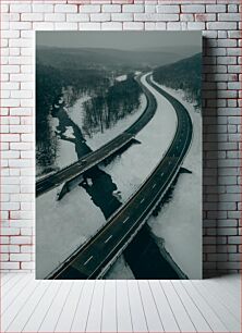 Πίνακας, Snowy Winter Road Χιονισμένος Χειμερινός Δρόμος