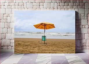 Πίνακας, Solitary Beach Umbrella Μοναχική ομπρέλα παραλίας
