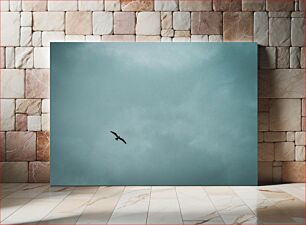 Πίνακας, Solitary Bird in Cloudy Sky Μοναχικό πουλί στον συννεφιασμένο ουρανό