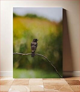 Πίνακας, Solitary Bird on a Branch Μοναχικό πουλί σε ένα κλαδί